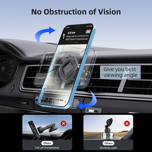 Xe người giữ điện thoại núi với quicklook hệ thống soporte kim loại người giữ điện thoại 360 xoay cho xe Air Vent người giữ điện thoại - Product Image 4