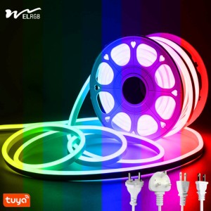 2023 fabrika 110v 220v LED şerit su geçirmez işık RGB LED şerit işık akıllı kapalı açık Neon ışık şeridi uzaktan kumanda ile - Product Image 1