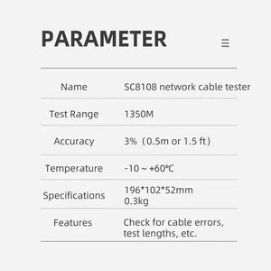 SC8108 Wireless Network Cable Tester Breakpoint Length Detection RJ45 Network Tester Line Tester for Foreign Trade - Product Image 6