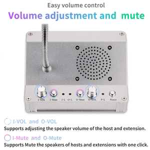 El servicio de mostrador de ventana de interfono bidireccional se puede conectar al sistema de intercomunicación de Banco de mostrador de micrófono inalámbrico de vidrio - Product Image 4