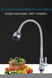Modern Single Cold Water Kitchen Faucet Universal Dual Function Zinc Alloy Water Outlet Tank <strong>Mixer</strong> Factory Wholesale <strong>Cheap</strong> Pull - Product Image 6