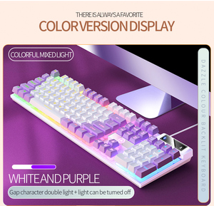 Teclado K500 personalizado con cable, accesorio lavable rgb para juegos, gamer, ordenador, con cable - Product Image 3