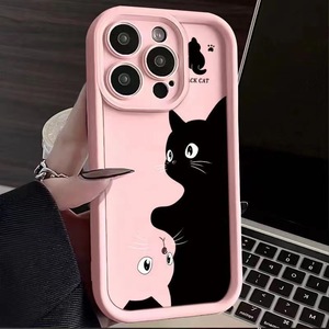 Apple 16Pro Max için kişiselleştirilmiş kedi göz/X 15Plus cep telefonu kılıfı karikatür yumuşak kabuk TPU telefon tutamağı yapılan bambu merdiven - Product Image 4