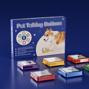 Venta caliente Botones de entrenamiento de mascotas de voz grabables cuadrados personalizados Botones de habla de perro para una electrónica efectiva - Product Image 6