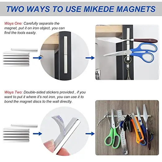 Quadratische Ndfeb-Magnete Starke Neodym-Stab magnete 60x10x3 mit doppelseitigem selbst klebendem Seltenerd-Neodym-Magnet