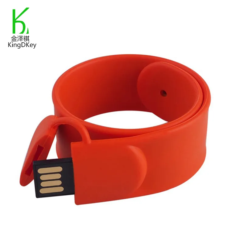 Braccialetto USB Flash Drive braccialetti indossabili campione gratuito nudo USB con stampa Logo personalizzata