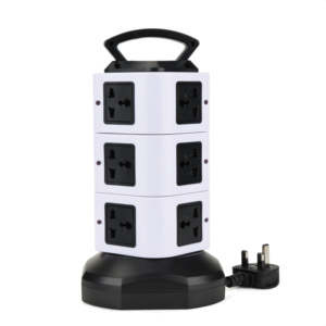 JUNWEI High Quality 11-Way Vertical Tower Power Strip 4 USB Power <strong>Adapter</strong> 13A Rated Current 110V <strong>Rotatable</strong> Extension <strong>Socket</strong> - Product Image 2