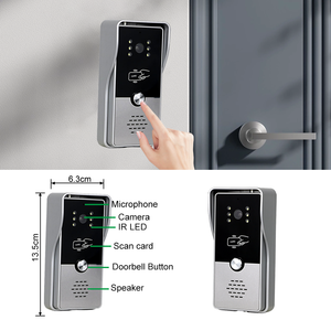Sistema de intercomunicación de apartamento de 7 pulgadas, portero automático, impermeable, cámara de visión nocturna, timbre, videoportero, desbloqueo para Villa - Product Image 3