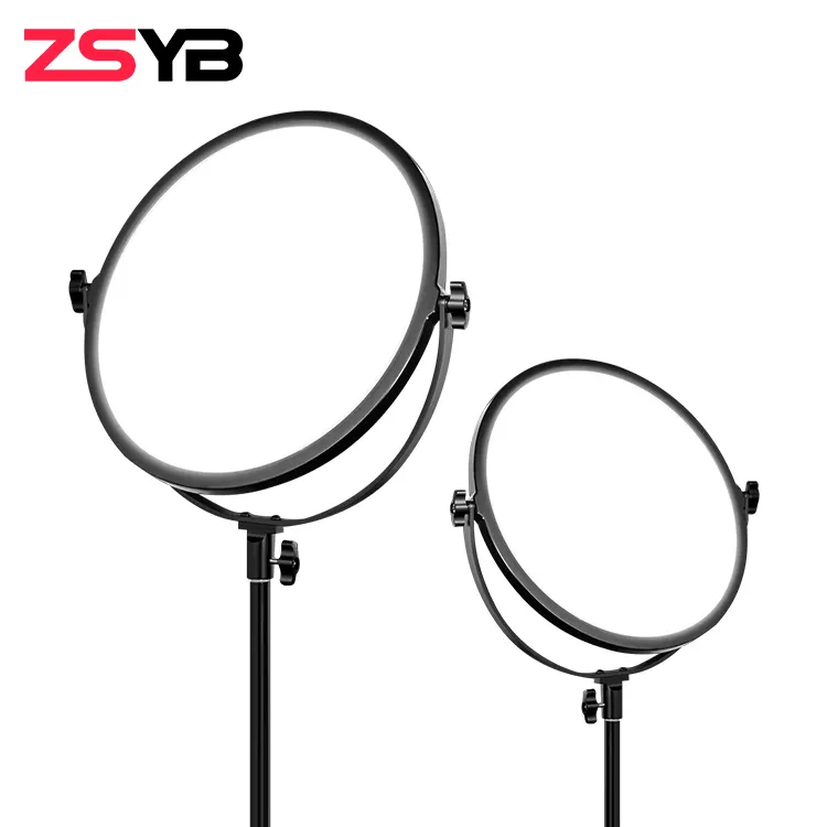 ZSYB forma redonda 60W portátil profesional fotografía iluminación Led Panel Video luces