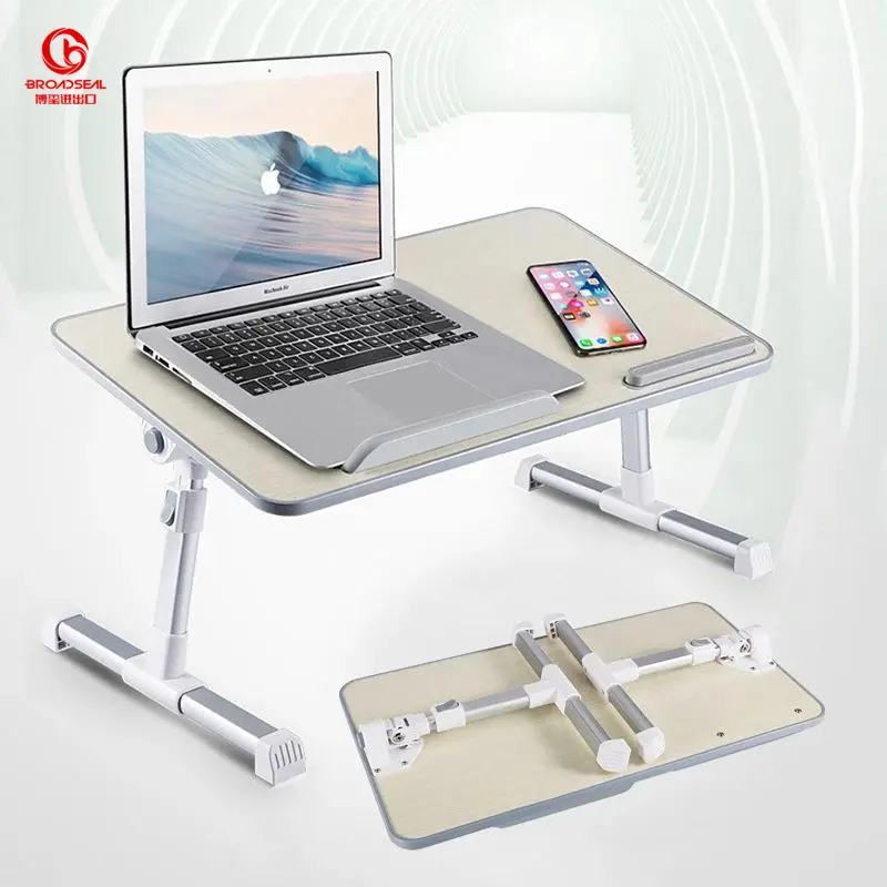 Meja Laptop ergonomis, tempat tidur Laptop portabel dapat dilipat dan disetel untuk Sofa meja