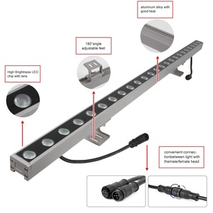 Outdoor Waterproof 48 Bulbs Linear Light 18W/24W Rgbw 3In1 <strong>Led</strong> Wall Washer Rgb <strong>Dmx512</strong> With <strong>Control</strong> Remote - Product Image 2