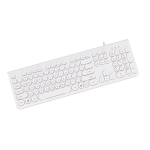 Teclado de ordenador USB de tecla completa 104, teclado para juegos con cable de membrana en inglés de EE. UU. con iluminación de 1 Color - Product Image 6