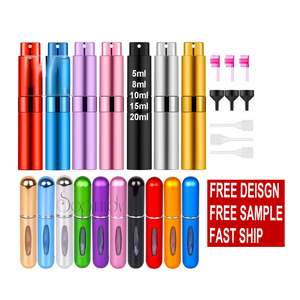 Custom Logo Party Geschenken 5Ml 8Ml 10Ml 15Ml 20Ml Aluminium Mini Draagbare Reisspuitfles Draai Navulbare Parfumverstuiver - Product Image 1