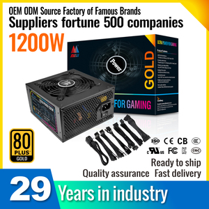 1200w高品質高速クーラーRGBファン80Plusゲーム用コンピューター用金メダル電源、PCPSU全電圧入力