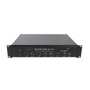 Amplificador mezclador Bluetooth PA de 5 entradas de 130W con varias entradas de fuentes de audio para sistema PA, sistema de audio doméstico, centro comercial y restaurantes - Product Image 1