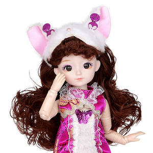 ตุ๊กตาไวนิล BJD ขนาด30ซม. ของเล่นโมเดลน่ารักมีสไตล์และอุปกรณ์เสื้อผ้าที่แตกต่างกัน - Product Image 1