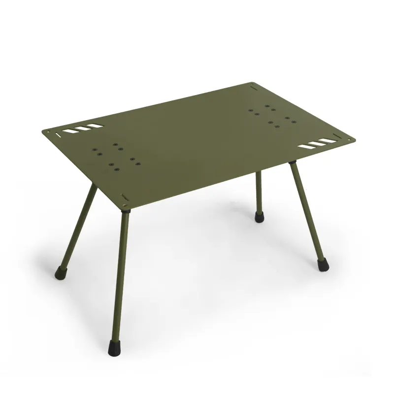 IGT meja piknik berkemah luar ruangan, Meja lipat ringan luar ruangan Aluminium Alloy taktis multifungsi