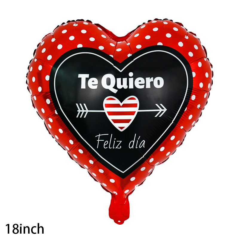 18 pouces vague espagnole point amour saint valentin