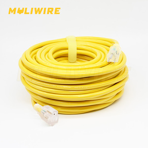 Kapalı/açık kullanım için 16/3 100FT uzatma kablosu garaj çim bahçe için tek çıkış 3-Prong işıklı uç uzatma kablosu - Product Image 1