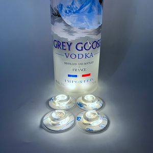 חדש סופר בהיר חום לחיצה LED בקבוק אור רכבת עמיד למים קוקטייל שמפניה ויסקי וודקה LED coaster מסיבת בר