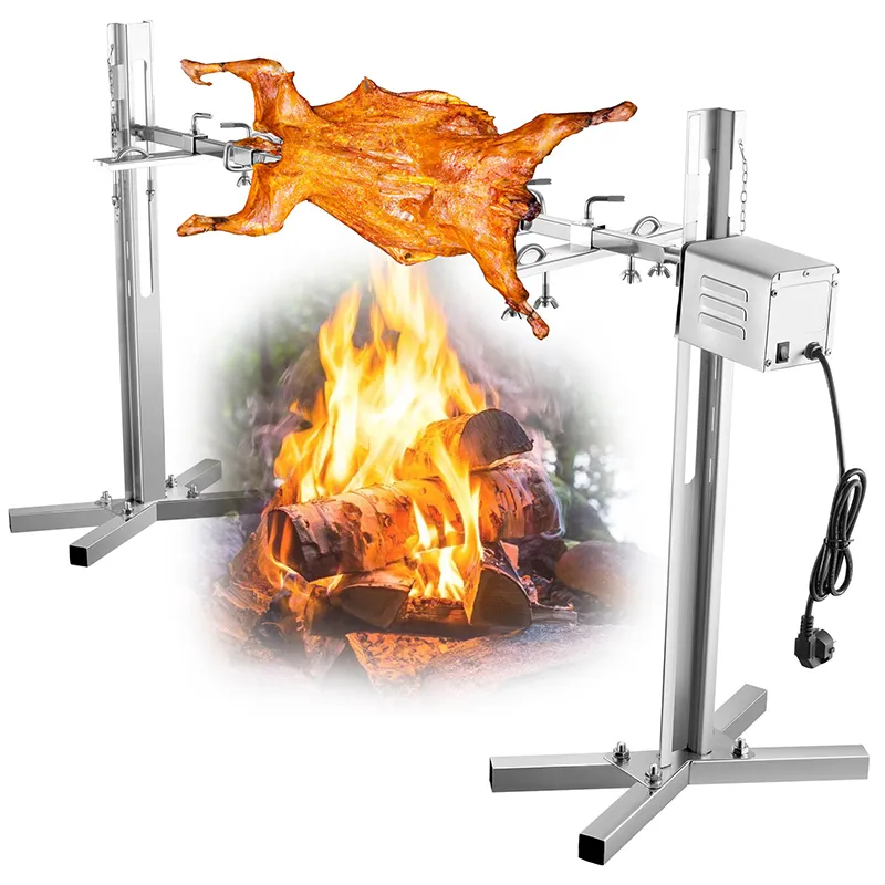 Motor Spit-fired Kebab King Gas Chicken Plastic Takeaway Heavy Duty Bbq Top Stove con parrilla Rotisserie Spit Kit