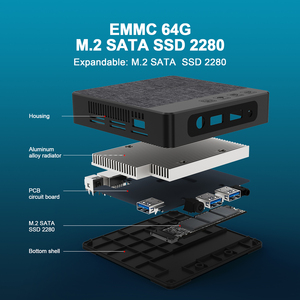 N4 Mini PC con Intel N4000 hasta 2,60 GHz 6GB RAM 64GB SSD Soporte de pantalla dual USB3.2 WiFi 6 BT5.2 Sistema operativo Windows