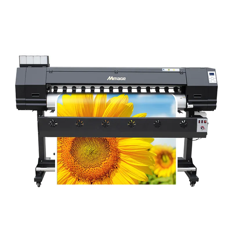 1.6 M 5ft Eco Pelarut Printer Inkjet Format Besar Mesin Cetak Fleksibel