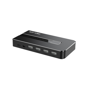 4K 60Hz HDMI KVM交换机2端口 + 2根电缆，MT-VIKI KVM选择器盒2x1 HDMI桌面2端口KVM交换机