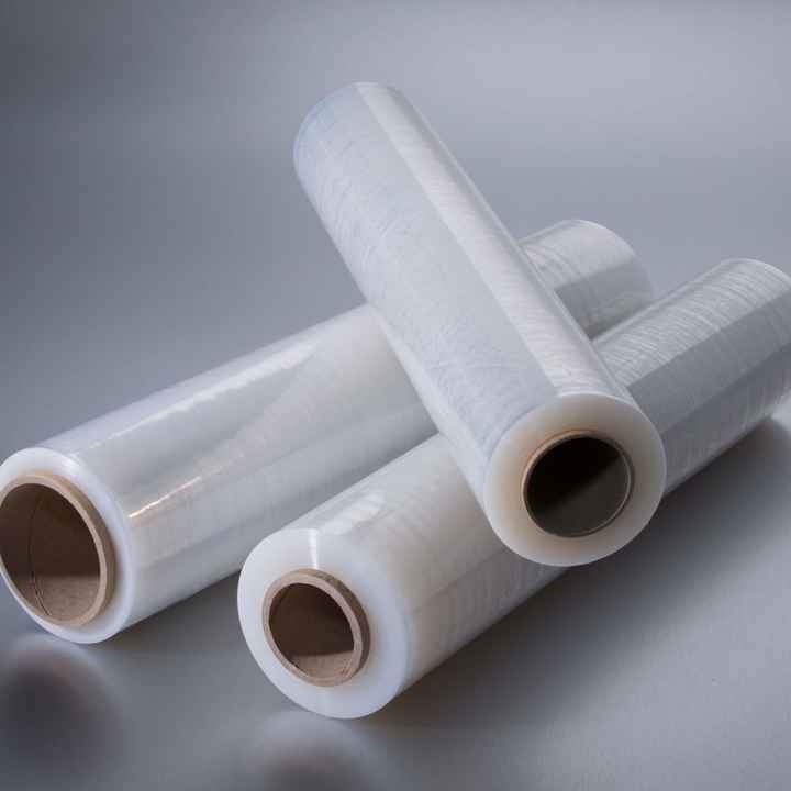 Sterke Doorzichtige Pe Huishoudfolie Rolt Zacht Geblazen Pallet Stretch Wrap Verpakking Pallets Machinekwaliteit Zachte Plastic Rekfolie