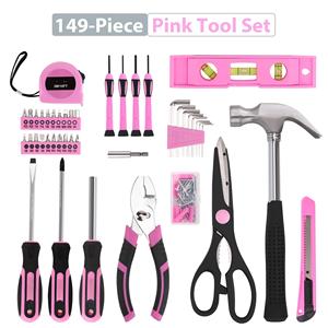 Basic Pink 149pcs Home Repair Tool Set for Women <strong>Small</strong> Tool <strong>Kit</strong> with Plastic Toolbox for Easy Repairs - Product Image 6