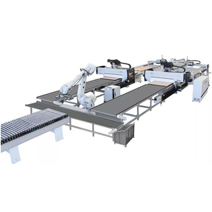 Automatisches Laden und Entladen einer für zwei Schneid produktions linien für die Blech bearbeitung - Product Image 2