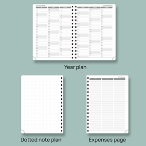 Professional Planner Supplier Custom Printing Undated Non <strong>Dated</strong> Daily Spiral Planner Calendar <strong>Notebook</strong> <strong>with</strong> Pocket and Sticker - Product Image 5