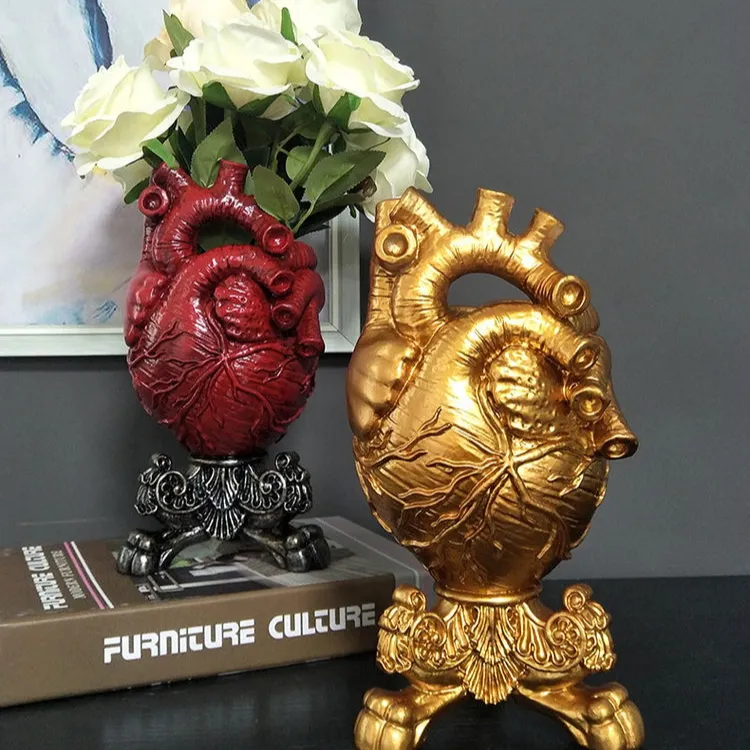 Новый дизайн, домашний декор в форме сердца, Цветочная композиция, Современная ваза в форме сердца с подставкой