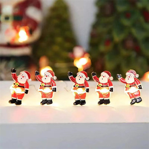 Santa Claus árbol de Navidad ciervo muñeco de nieve cadena luz Navidad vacaciones pantalla impermeable Led Hada cadena decorativa para habitación interior - Product Image 3