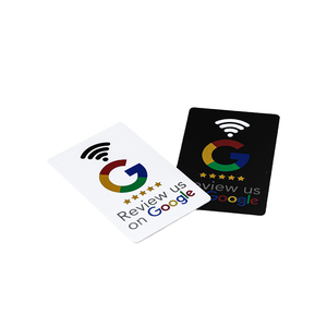 Gedruckte Google programmier bare QR-Codes Social Plastic Media Zahlungs bewertungen benutzer definierte NFC Google Geschenk karten
