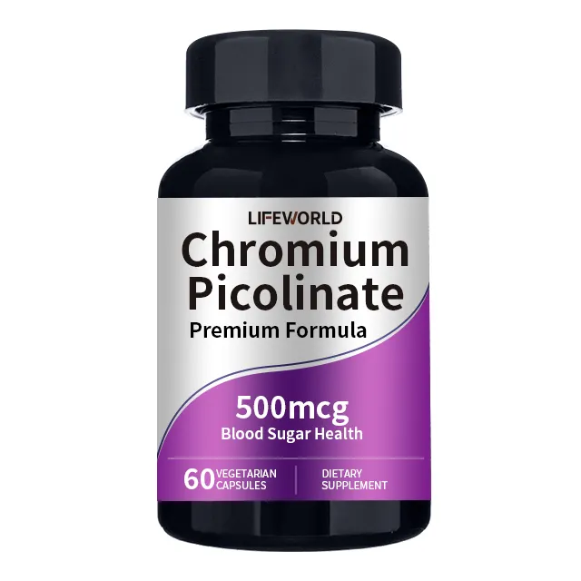 OEM/ODM Private Label healthcare supplement regulate blood sugar dietary supplement 500mcg Chromium Picolinate capsule
