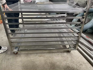 Bakery Rack Cart / Acid Resistance Food Grade 201 304 Stainless Steel Tray Rack <strong>Trolley</strong> for Oven with Customized Size