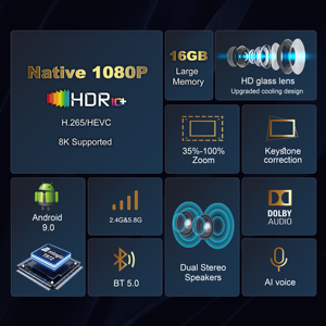 X1Proスマートプロジェクターオートフォーカスオートキーストーン補正1080P - Product Image 3