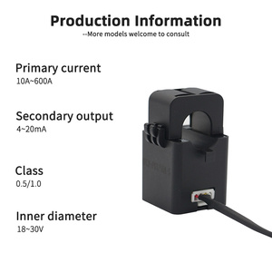 60A ac with dc <strong>4</strong>-<strong>20mA</strong> split core dc <strong>output</strong> current <strong>sensor</strong> KCT10-2L Two wire for IOT GATEWAY - Product Image 2