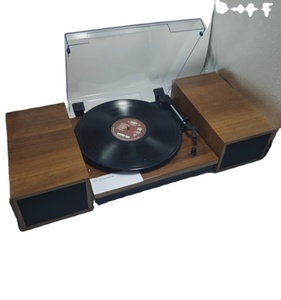 Decorative LP Vinyl Player Retro Turntable 3-speed Bluetooth Turntable with Speaker - Product Image 1