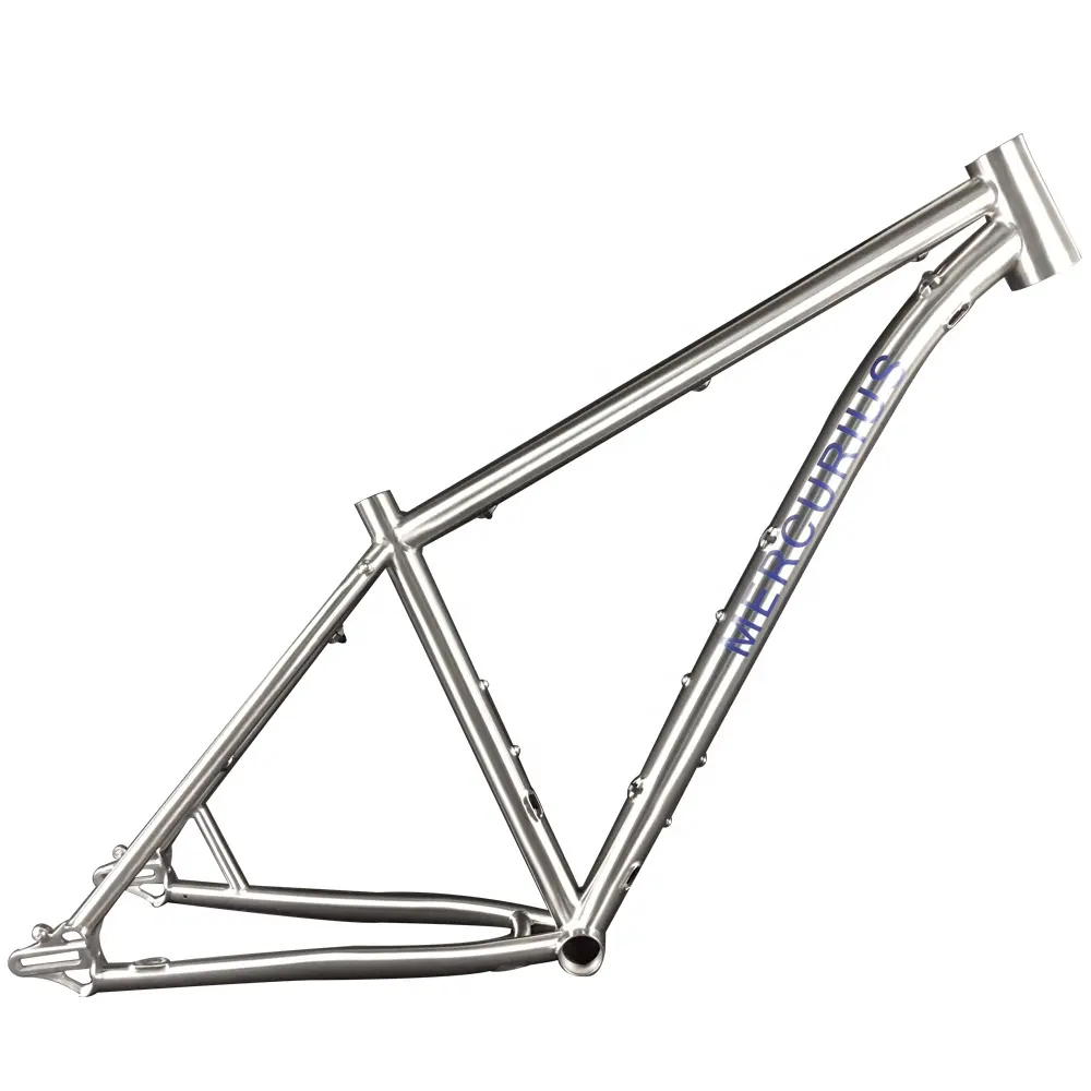 17" Hard Tail Mtb Frame 29 Titanium Bicycle With Slider Dropout Water Decals Logos Design