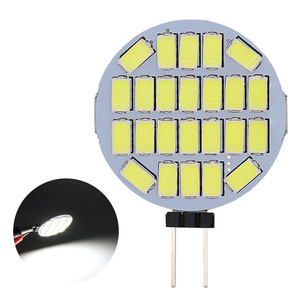 หลอดไฟ LED G4 2.6W ไฟสปอตไลท์ขนาดเล็กสำหรับตู้คาราวาน5730/5630-24SMD 3000K อุณหภูมิสีอัตโนมัติ12V DC ใช้ในที่พักอาศัย - Product Image 1
