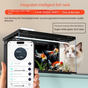 Groothandel 220V Milieuvriendelijk Smart Fish Tank Super Wit Glas Desktop <span class=keywords><strong>Aquarium</strong></span> Geïntegreerd Eco-Home Design App Controle Voor Het Leven - Product Image 5