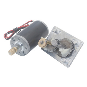 DIY机器人旋转台门锁窗帘机用12V DC蜗杆高扭矩自锁反向微型涡轮减速电机 - Product Image 4