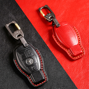 ของแท้หนังฝาครอบรถสําหรับ Mercedes Benz A B S Class GLA GLB GLC GLK อุปกรณ์เสริมคีย์แฮนด์เมดรถ SHELL - Product Image 2