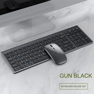Combo de teclado y ratón inalámbricos 2,4G, combinación de teclado y ratón inalámbricos silenciosos Blue 5,0