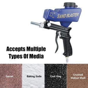 Kolay kullanım Mini cam toptan küçük yerçekimi besleme kumlama tabancası Soda hava elektrikli kumlama tabancası ekipmanları için pas sökücü - Product Image 4