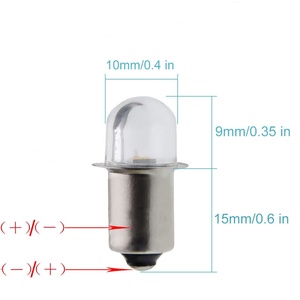 P13.5S <strong>LED</strong> Bulb 3V <strong>4.5V</strong> 6V 12V 18V <strong>LED</strong> Flashlight Replacement Bulb Torches Work Light Lamp