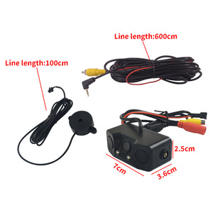 Three-in-One Car LED Parking <strong>System</strong> Reverse <strong>Backup</strong> Camera Waterproof Rearview Mirror Speaker AHQ Image <strong>Sensor</strong> Plastic Vehicles - Product Image 2