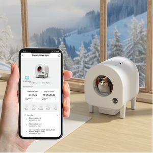 Kediler için lüks hayvan tuvaleti Robot | WiFi, büyük kapasite ve 4 seviyeli koku kilidi ile APP kontrollü akıllı kum kabı - Product Image 3